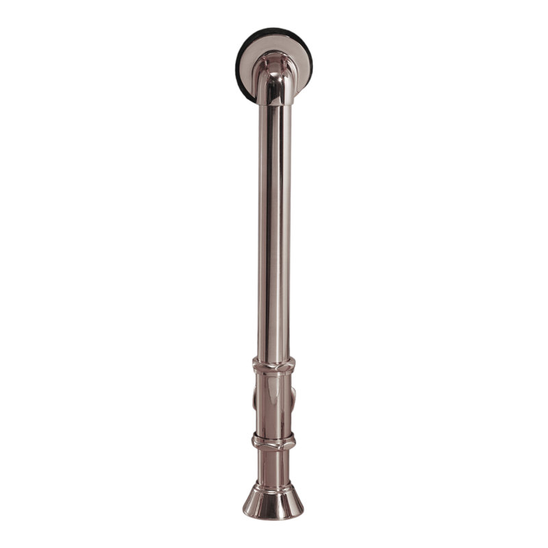 Leg Tub Drain with Overflow, Polished Nickel