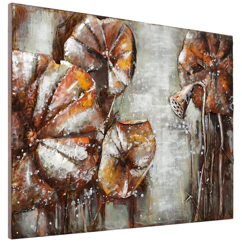 Burzdak Handmade Traditional Plants & Flowers Wall Decor on Metal
