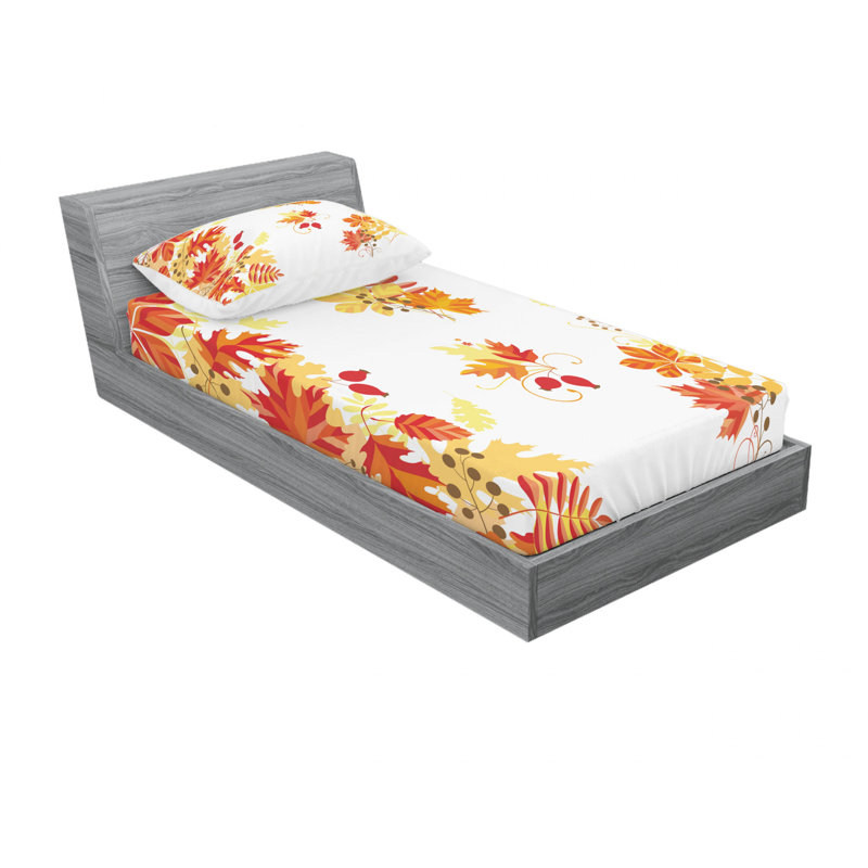Ensemble de draps Autumn, Ensemble de draps pour lit simple TG avec drap-hou