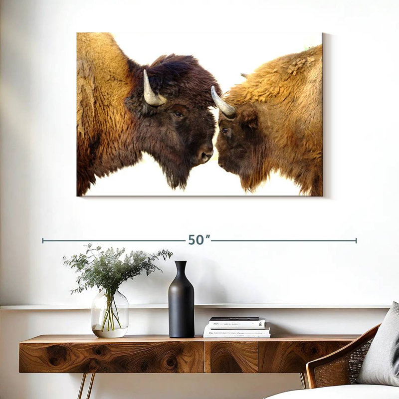 Brampt Bisons I, 26" H x 39" W