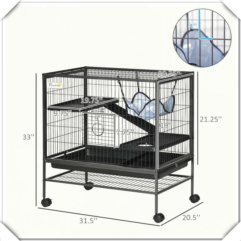 Habitat pour petits animaux à 3 niveaux pour furet et chinchilla