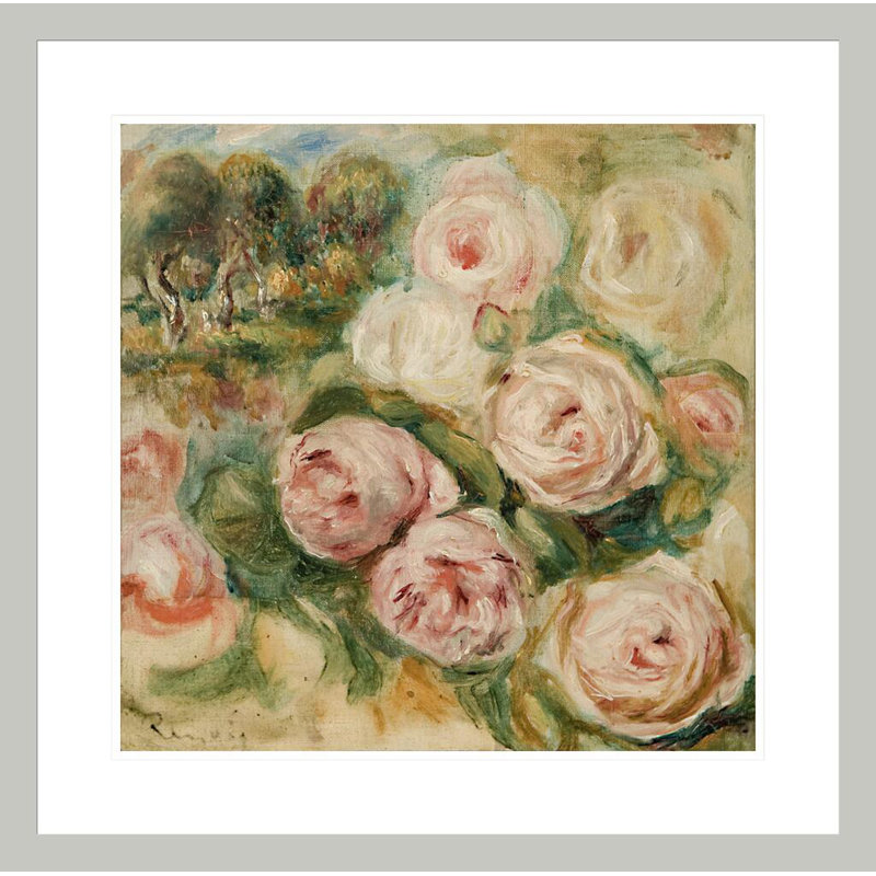 «Roses and LandscapeKen Howie», estampe numérique encadrée, 23,5 po H x 23,72 po L