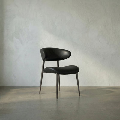 Hakone 18'' H Leather Upholstered Side Chair