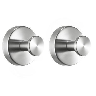 Suction Cup Hooks For Shower No Drill Stainless Steel 2-Pack Towel Hooks