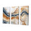 «Blue and Orange Minimalisme Stone Geode», ensemble d'art sur toile Geode Stone-107765416-107765413