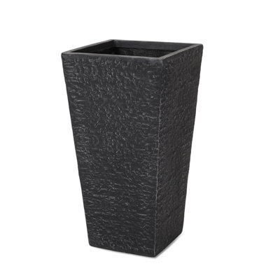Gray Magnesium Oxide Planter For Outdoor Decor - 15.42 In. Depth, Width, 29.64 Height, 33.73 Lb, 32.5 Package 19 18.5 37.94 Lb Weight In Oxide, 15.42" 29.64" 32.5" 19" 18.5"