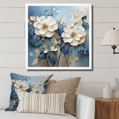 Hortensia bleue en fleurs dans des tons de gris II - décoration murale hortensia