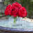 Faux Silk Rose Arrangement in Vase-1884135426