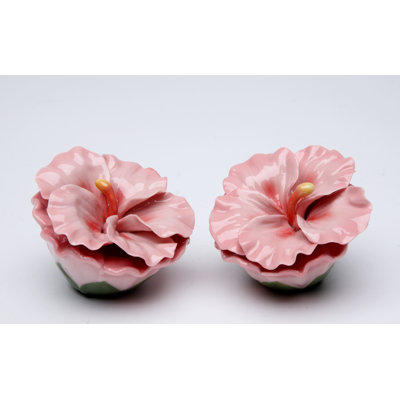 Cosmos Gifts Hibiscus Rosa Salt and Pepper Set