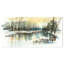 Rivière en hiver - reproduction sur toile tendue-21972130