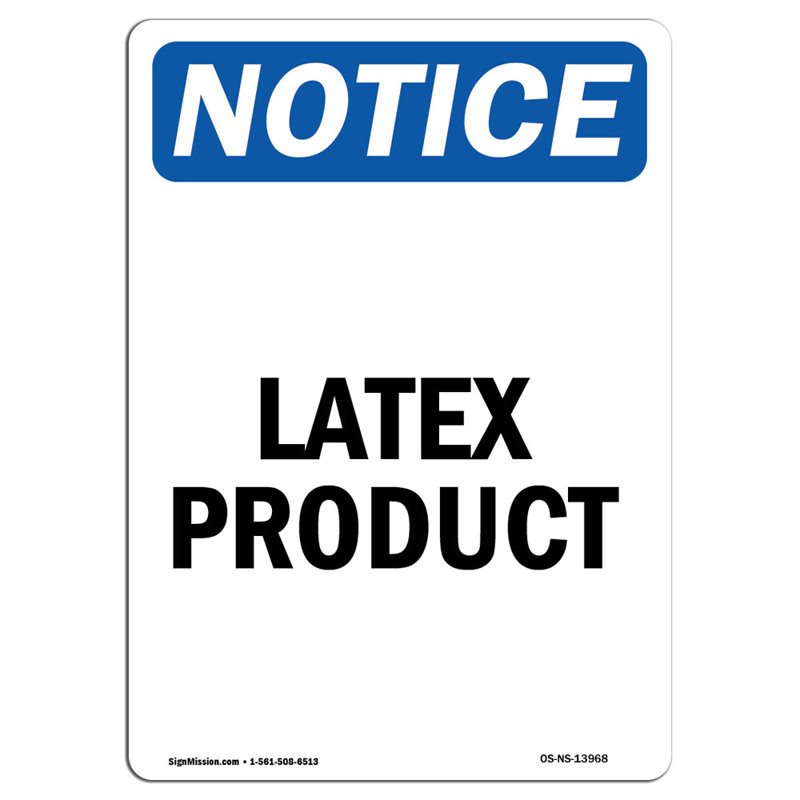 Enseigne de produit en latex