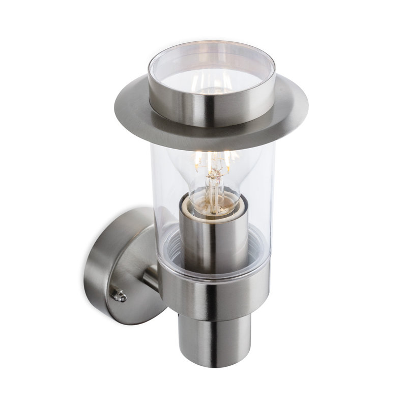 Stainless Steel 1 - Bulb 9.05 cm H Hardwired Outdoor Wall Lantern