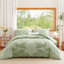 Ensemble de housse de couette Green Toufted Bedding Soft Botanical Palm Leaf-114499739