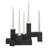 2 Piece Metal Tabletop Stacking Taper Candle Holder Set