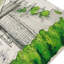 Housse de coussin en lin avec imprimé paysage vert 18 po x 18 po