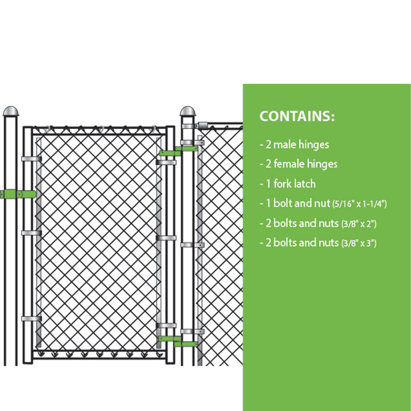 2-3/8 in. Walk Gate Kit Black