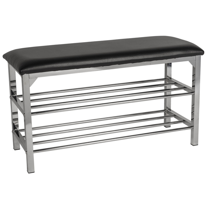 Banc de rangement pour chaussures en similicuir Aric