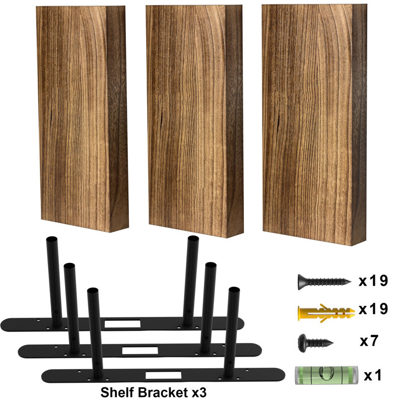 Cuiksa 3 pièces, Bois brun