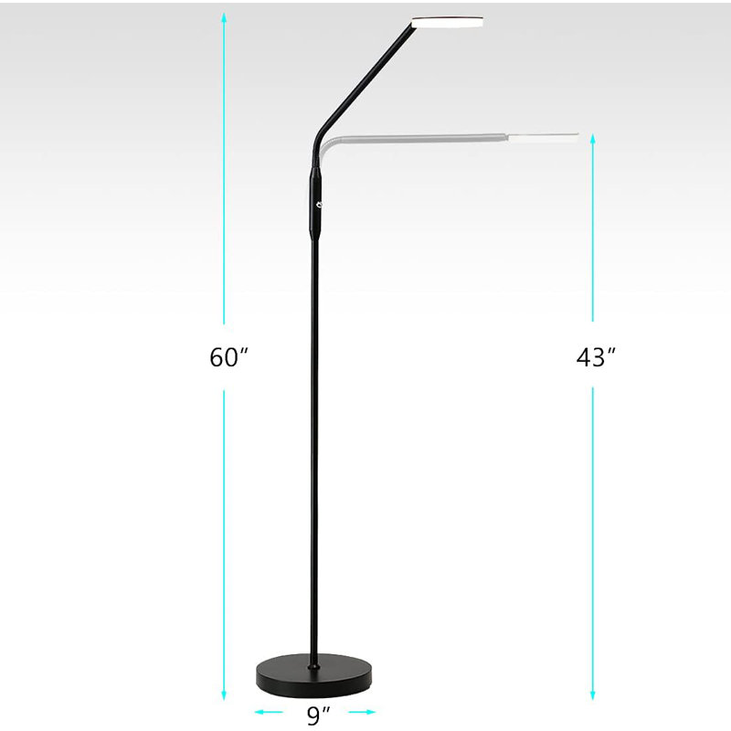 Moon - Dimmable LED Floor Lamp, Black