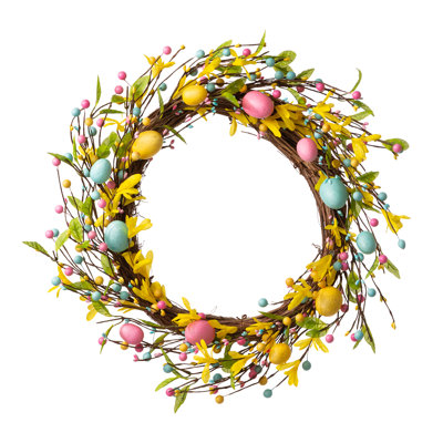 22" W Easter Egg Wreath