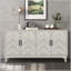 Buffet plus fort de style rétro, rangement décoratif laqué avec 4 portes, buffet épais pour le vestibule et le salon