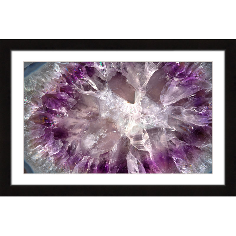 Crystallized Amethyst - Reproduction d'art graphique encadré, H 16 po x l 24 po x P 1,5 po