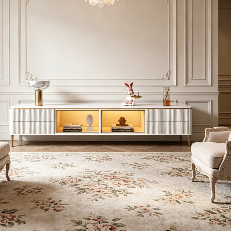 Meuble télé élégant, 17.71"H x 78.74"L x 11.81"W