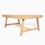 Table basse de patio rectangulaire en bois d'acacia, teck