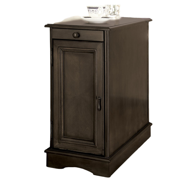 Table d'appoint / table de chevet moderne de style transitionnel 1pc, Gris