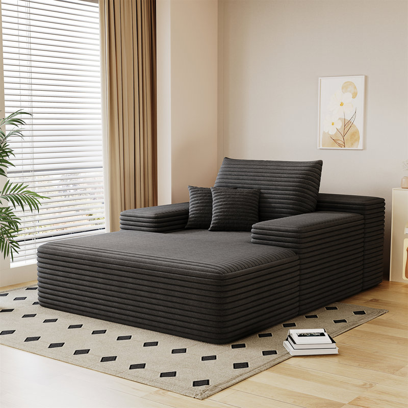 Méridienne 68 "* 51" d'intérieur, Gris foncé antique