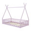 Lit simple en bois avec clôture, rose-525400732