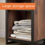 Armoire de rangement moderne Nellie avec base en métal, buffet décoratif pour le salon ou la chambre à coucher, brun