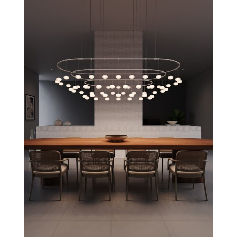 Suspenders® 60 - Light LED Chandelier, Satin Black