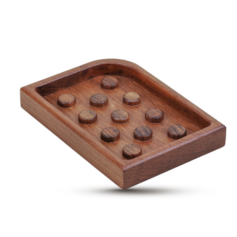 Porte-savon en teck véritable Ciaira