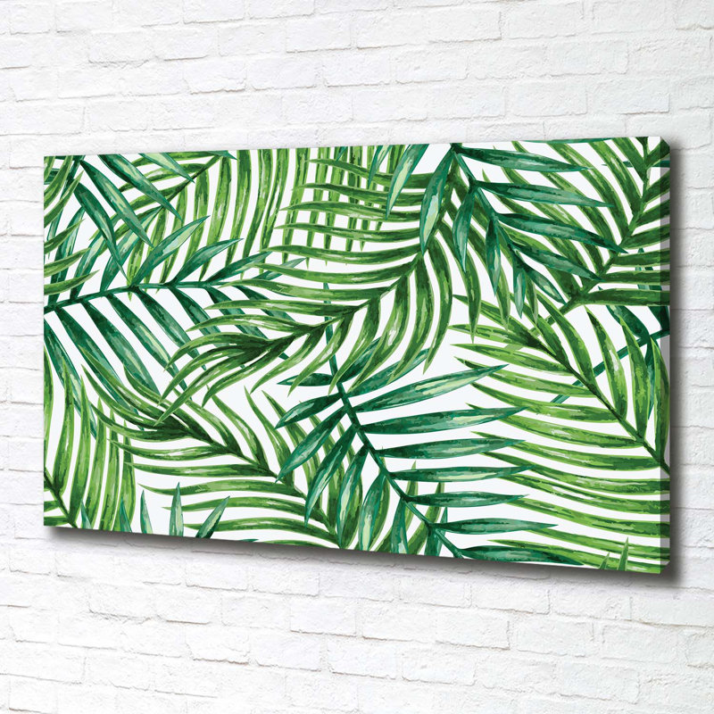 Leaves Of Palm - Wrapped Canvas Print