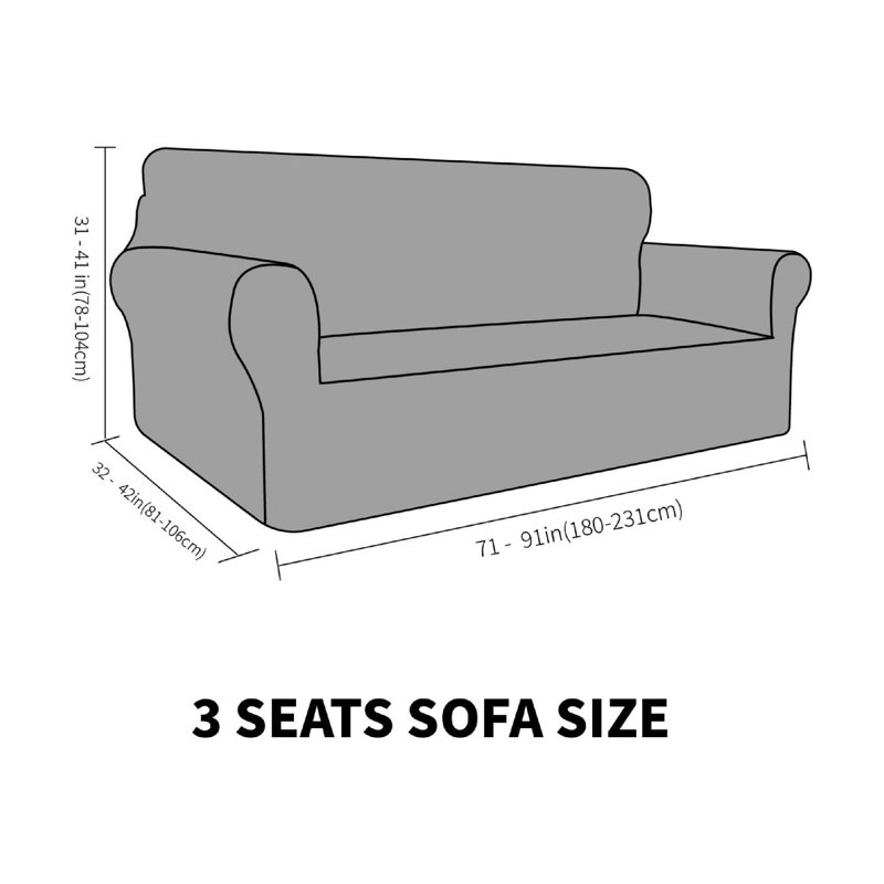 Polyester Box Cushion Sofa Slipcover