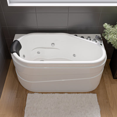 57.13'' x 29.88'' Acrylic Bathtub with Faucet