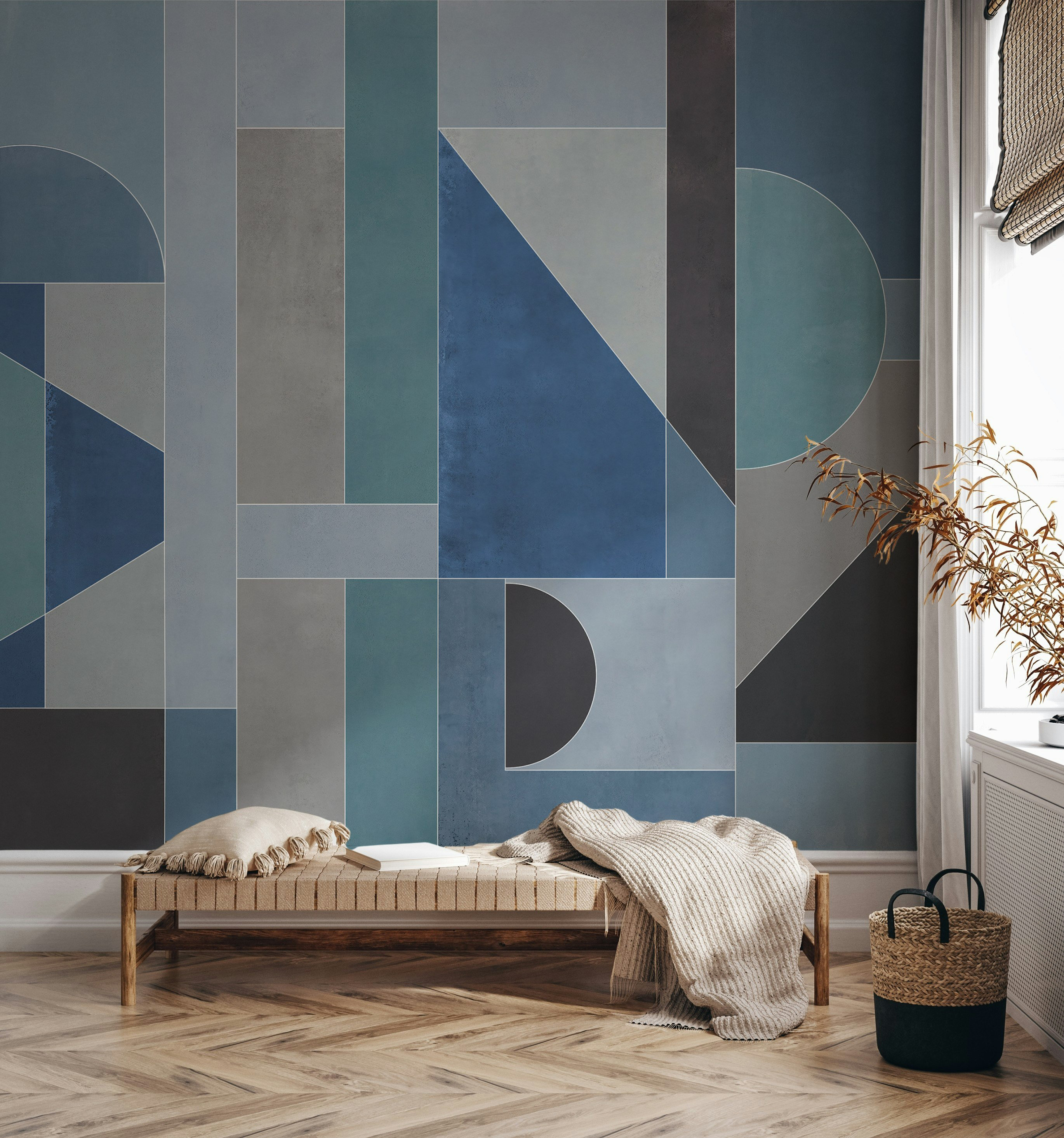 Wrought Studio™ Geometric Shapes Half Circle Trapezoid Removable ...