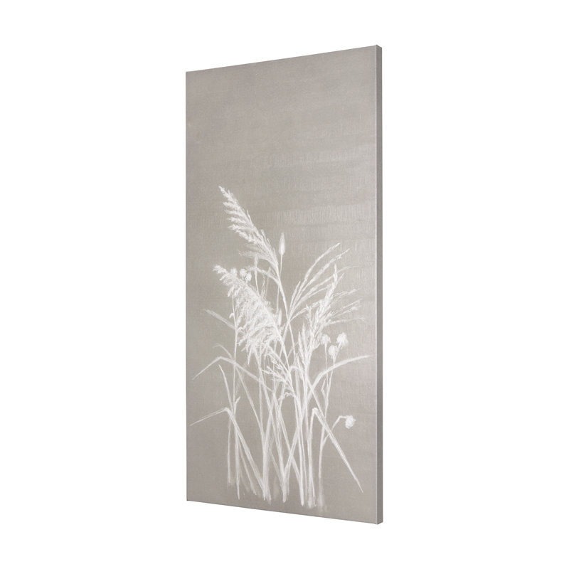 Toile texturée embellie à la main «Growing Long The River IV», H 60 po x l 30 po x P 1,5 po