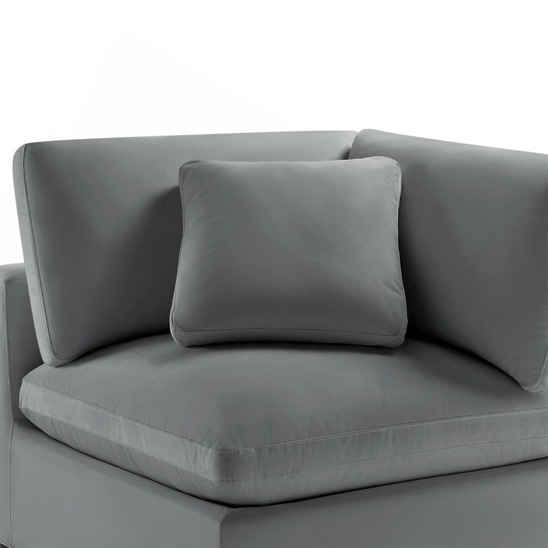 Fauteuil d'angle en coin - gris anthracite