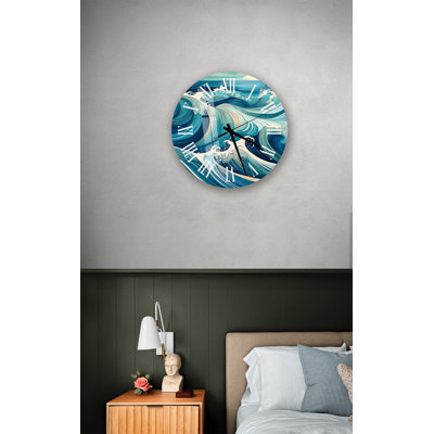 Horloge murale moderne en verre trempé 14 po