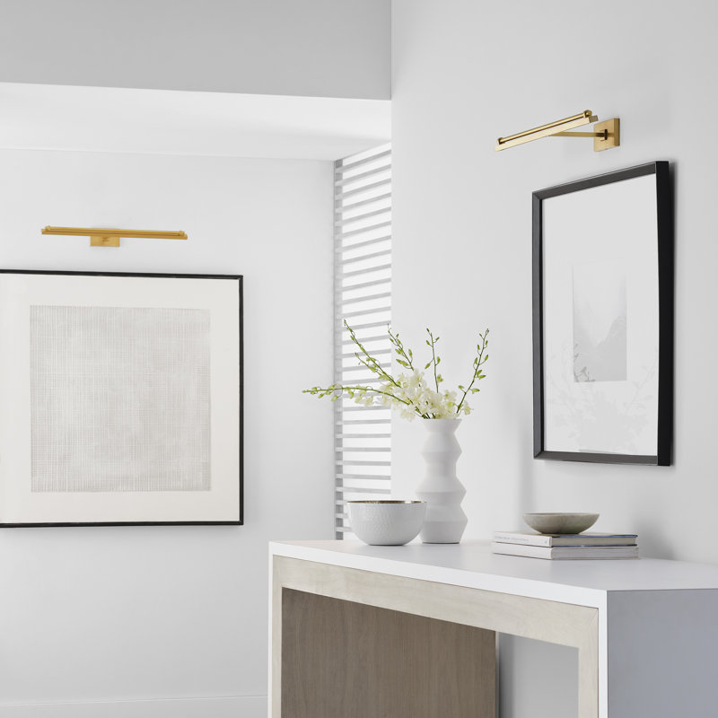 Kal Dimmable LED Wall Mounted Picture Light, Polished Nickel