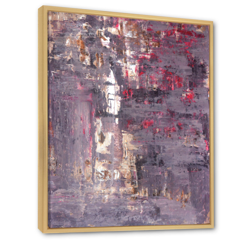 Art moderne gris et bleu II 2PT47737, H 12 po x l 8 po x P 1 po, Encadrement brun
