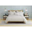 Delilah Home 100% Organic Cotton Bed Sheets, King Duvet Cover, Grey-2026997722-2026997723