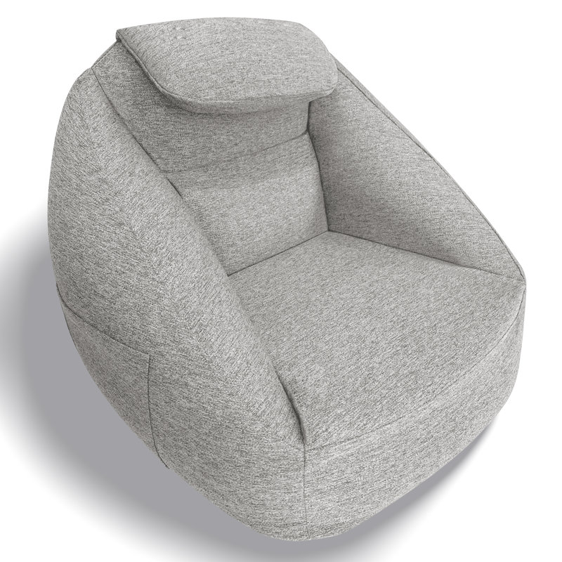  Canapé gonflable Cloud avec pompe électrique, tissu gris cendré hydrofuge Cloud, Polyester gris