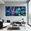 Ensemble de 3 impressions sur toile Fantasy Bridge-2029756812