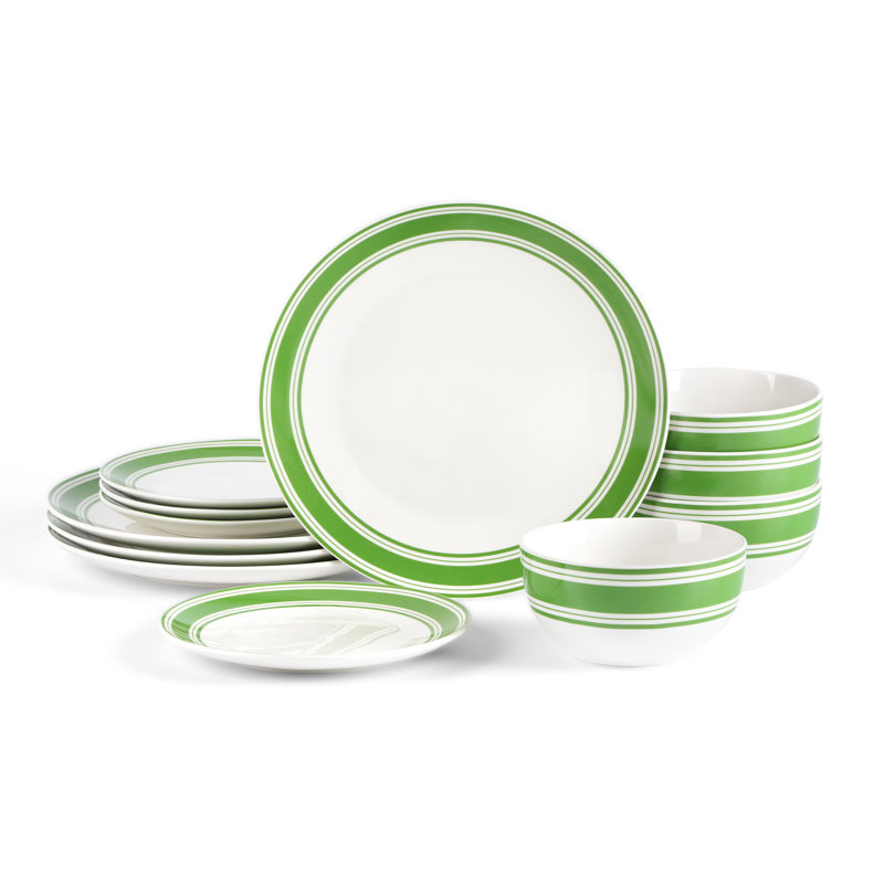 Rival 12-Piece Dinnerware Set Porcelain