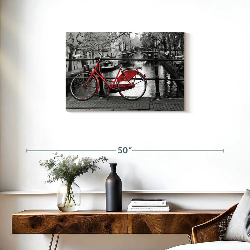 Mehar Red Amsterdam Bicycle, 20" H x 30" W