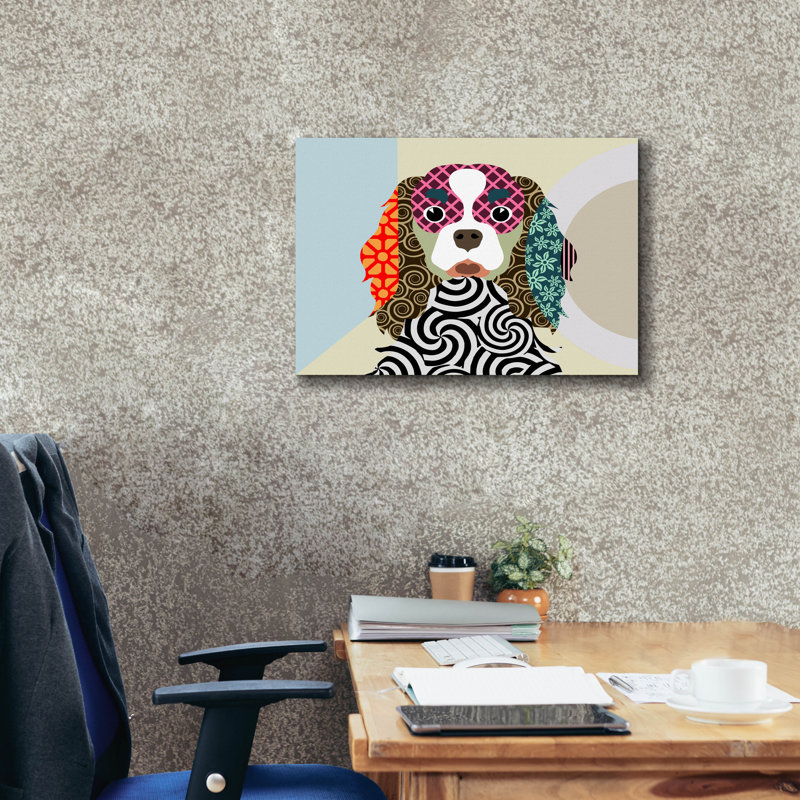 «Cavalier King Charles Spaniel» par Lanre Adefioyue, H 20 po x l 24 po x P 0,75 po