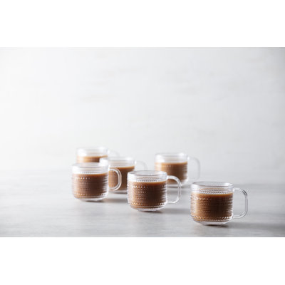 Fortessa Jupiter Glass, 3 Oz. Espresso Cup (Set of 6), Clear